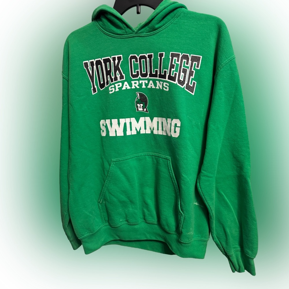 York College Spartans Swimming Gildan Hoodie, Medium